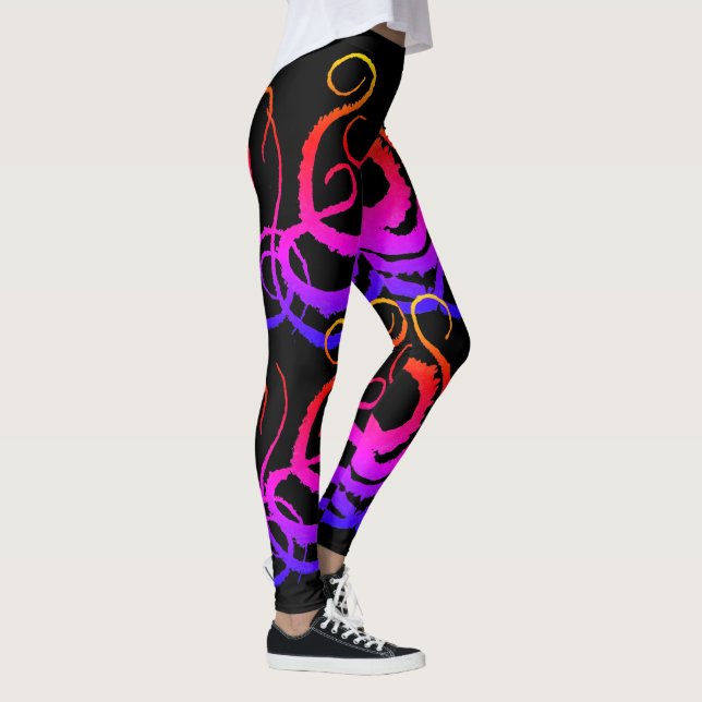 Cotton Candy Tentacles on Your Color - Leggings (Right)