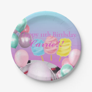 Cotton Candy Theme Paper Plate