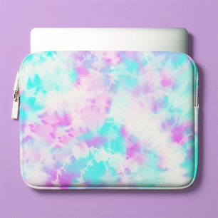 Cotton Candy Tie Dye Pattern Personalised  Laptop Sleeve
