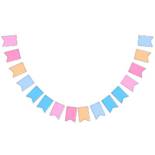 Cotton Candy to Bubblegum Blue Gradient Bunting