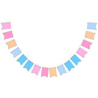 Cotton Candy to Bubblegum Blue Gradient Bunting