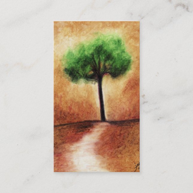 Cotton Candy Tree (Green) Business Cards (Front)