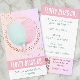 Cotton Candy Trendy Chic Business Card