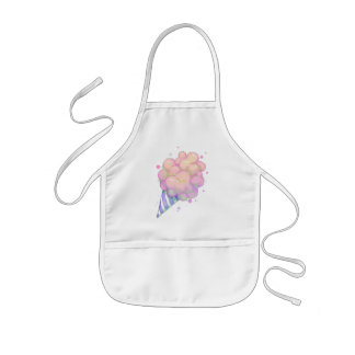 Cotton candy watercolor kids apron