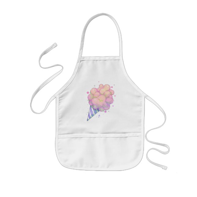 Cotton candy watercolor kids apron (Front)