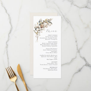 cotton & eucalyptus wedding menu