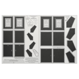 Cotton Fabric 2 Black Photo Frames 5x7 sew pattern
