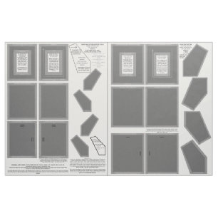 Cotton Fabric 2 Grey Frames 5x7" photo sew pattern