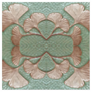  Cotton Fabric with Gingko leaf pattern