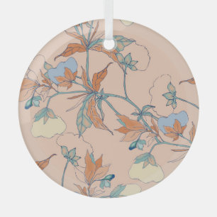 Cotton flowers: graceful peach ornament
