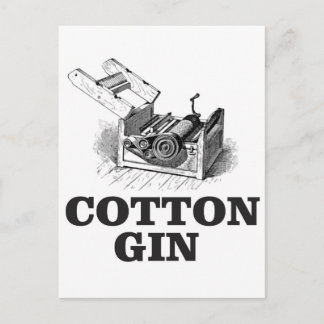 cotton gin bW Postcard