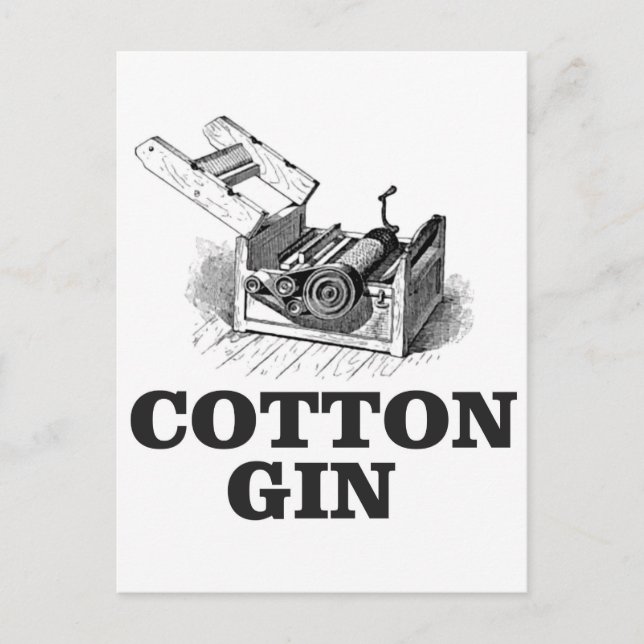 cotton gin bW Postcard (Front)
