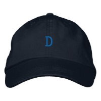 Cotton Initial D -Letter Monogram Handsome-Hat
