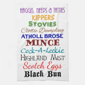 Cotton Kitchen Towel - Scottish Food Names