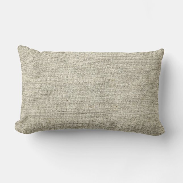 Cotton Linen Background Lumbar Cushion (Front)