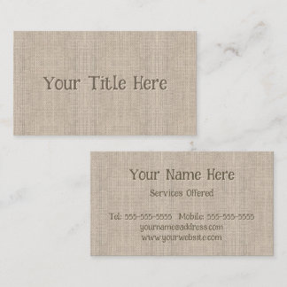 Cotton Linen Simple Modern Business Card