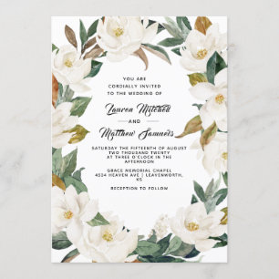 Cotton & Magnolia Wedding Invitation