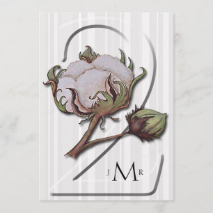 Cotton on Stripe 2nd Wedding Anniversary Invitation