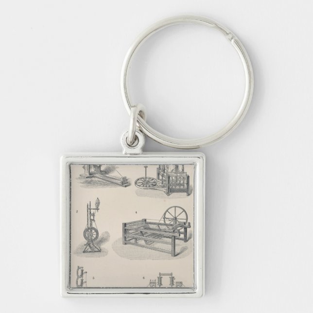 Cotton Spinning I Key Ring (Front)