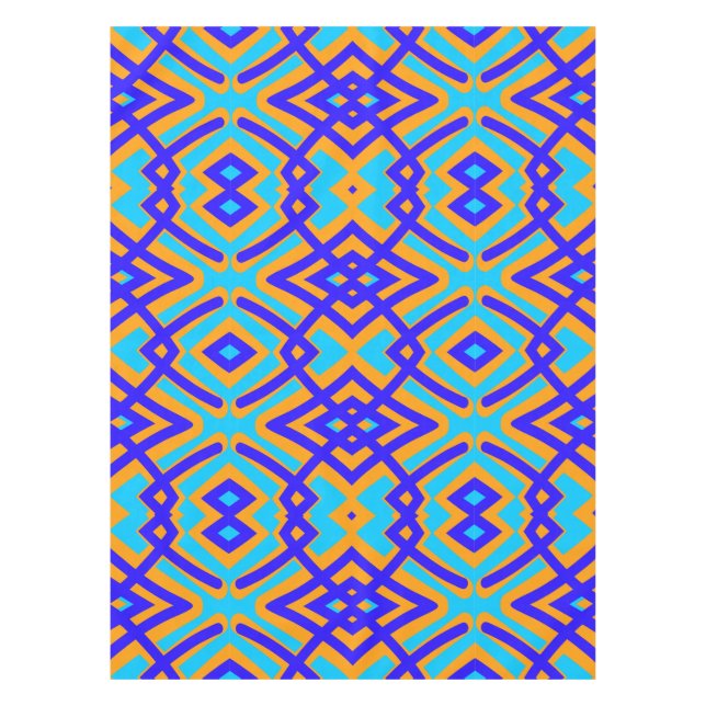 Cotton Table cloth, 52"x70" multicolor pattern  Ta Tablecloth (Front)