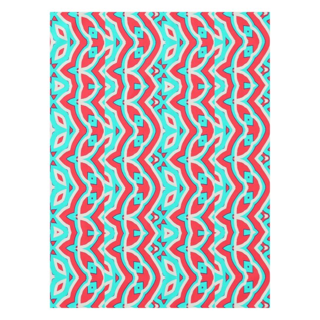 Cotton Table cloth, 52"x70" multicolor pattern  Ta Tablecloth (Front)