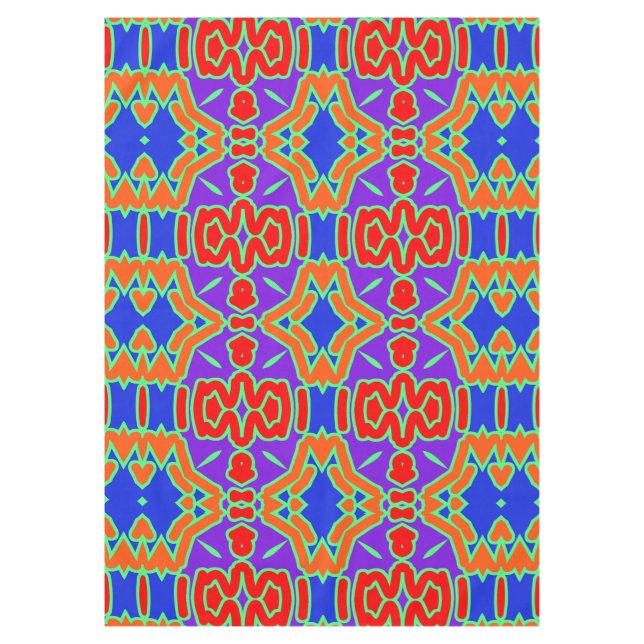 Cotton Tablecloth, A multicolor fabric pattern   T Tablecloth (Front)