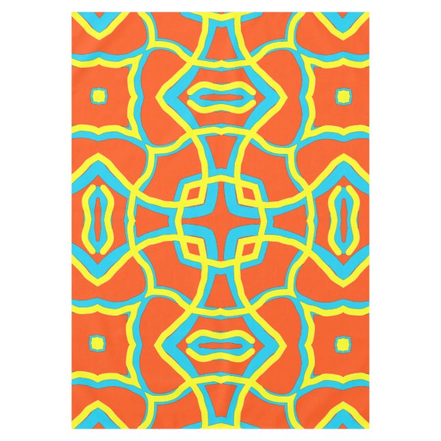 Cotton Tablecloth, A multicolor fabric pattern   Tablecloth (Front)