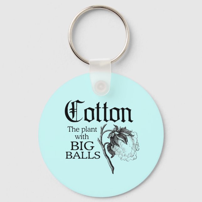 COTTON THE PLANT WITH BIG BALLS KEY RING (Front)