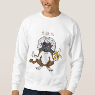 Cotton Top Tamarin monkey cartoon illustration