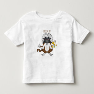 Cotton Top Tamarin monkey cartoon illustration