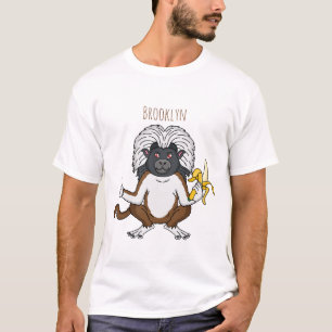 Cotton Top Tamarin monkey cartoon illustration