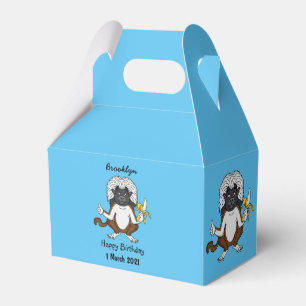 Cotton Top Tamarin monkey cartoon illustration Favour Box