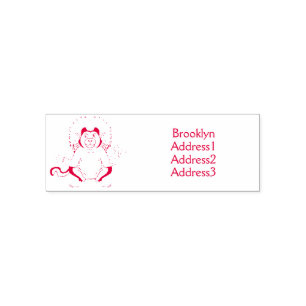 Cotton Top Tamarin monkey cartoon illustration Self-inking Stamp