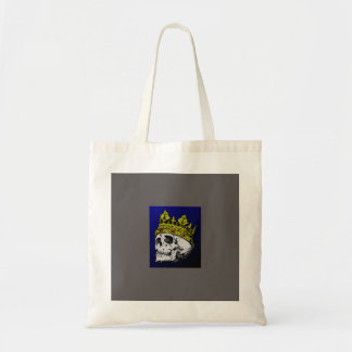 COTTON TOTE BAG WITH KING OF THE DEAD SKULL