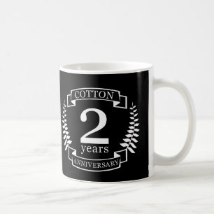 Cotton wedding anniversary 2 years married coffee mug