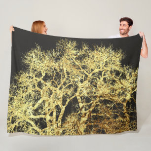 Cotton Wood Trees along the Rio Grande Fleece Blanket