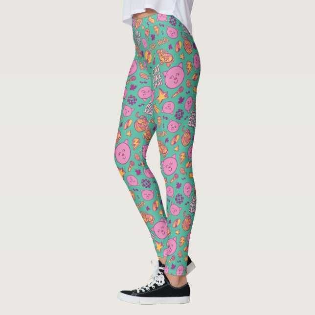 Cottonball Pattern Adult Leggings (Left)