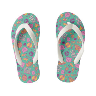 Cottonball Pattern Kid's Flip Flops