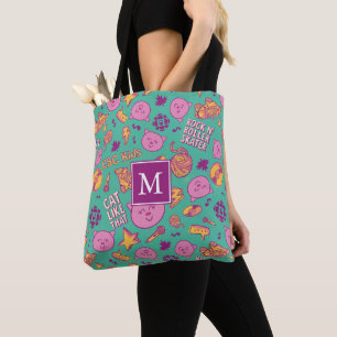Cottonball Pattern Monogram Shoulder Tote Bag