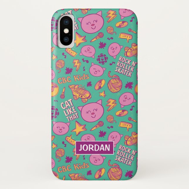 Cottonball Pattern Personalised Phone Case (Back)