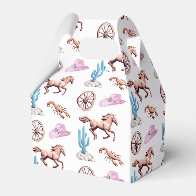 Cottoncandy Western Theme Cowgirl Party Art Favour Box (Front Side)