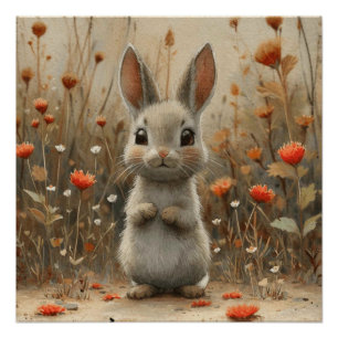 Cottontail Dream: A Bit of Whimsy Bunny Poster