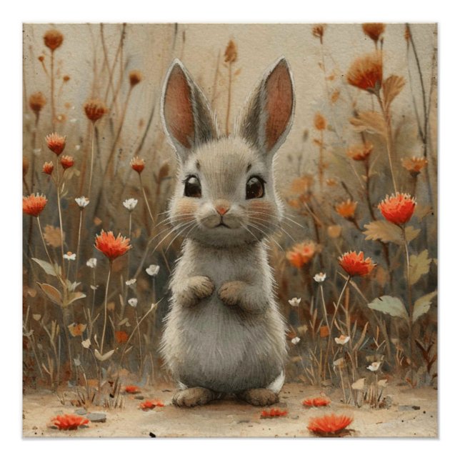 Cottontail Dream: A Bit of Whimsy Bunny Poster (Front)