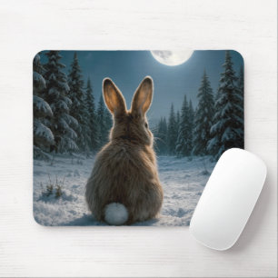 Cottontail Rabbit In Moonlight Mouse Mat