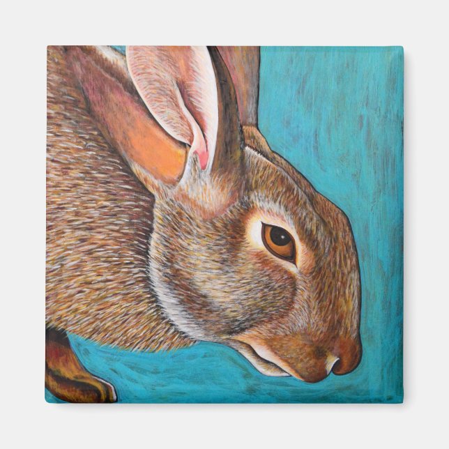 Cottontail Rabbit Magnet (Front)