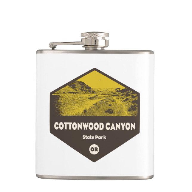 Cottonwood Canyon State Park Oregon Hip Flask (Front)