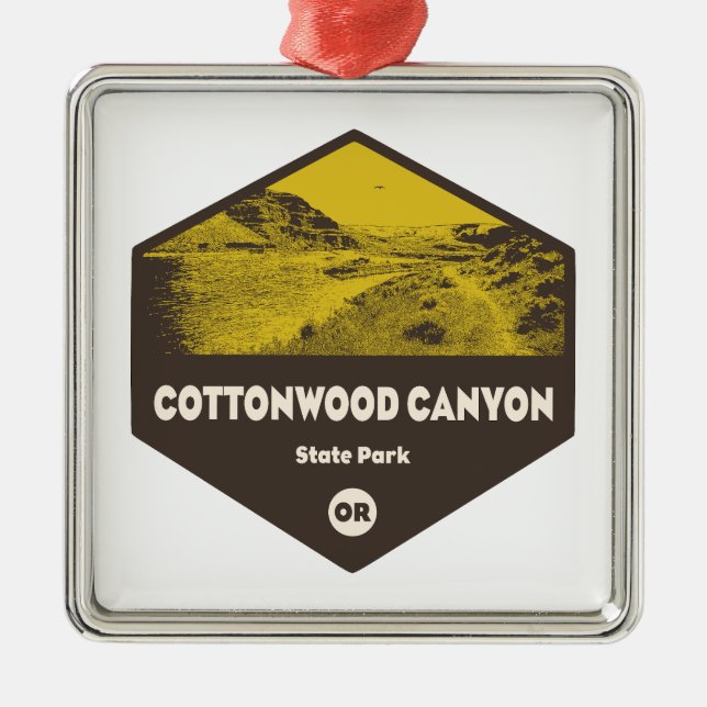 Cottonwood Canyon State Park Oregon Metal Tree Decoration (Front)