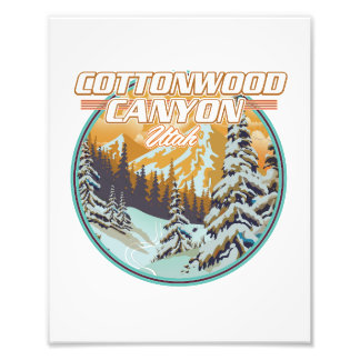 Cottonwood Canyon Utah logo Photo Print