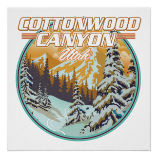 Cottonwood Canyon Utah logo Poster