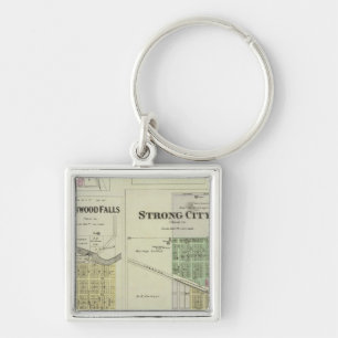 Cottonwood Falls, Strong City, Safford, Kansas Key Ring